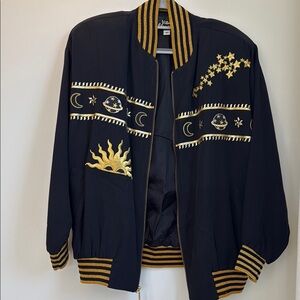 Vintage Black and Gold Embroidered Jacket